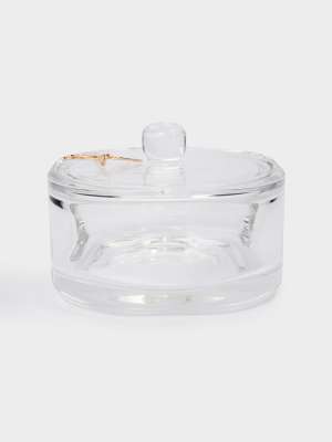 Конфетница, 12х8,5 см, с крышкой, стекло/металл, Glory ANNA LAFARG ANLAF-241024XIAN