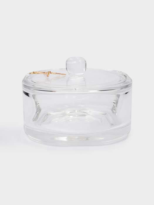 Конфетница, 12х8,5 см, с крышкой, стекло/металл, Glory ANNA LAFARG ANLAF-241024XIAN