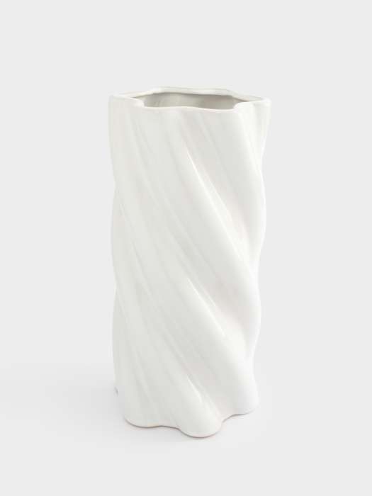 Ваза для цветов, 30 см, керамика, молочно-бежевая, Drapery ANNA LAFARG ANLAF-CVC-270125