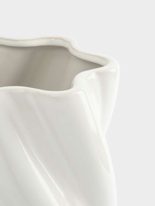Ваза для цветов, 30 см, керамика, молочно-бежевая, Drapery ANNA LAFARG ANLAF-CVC-270125