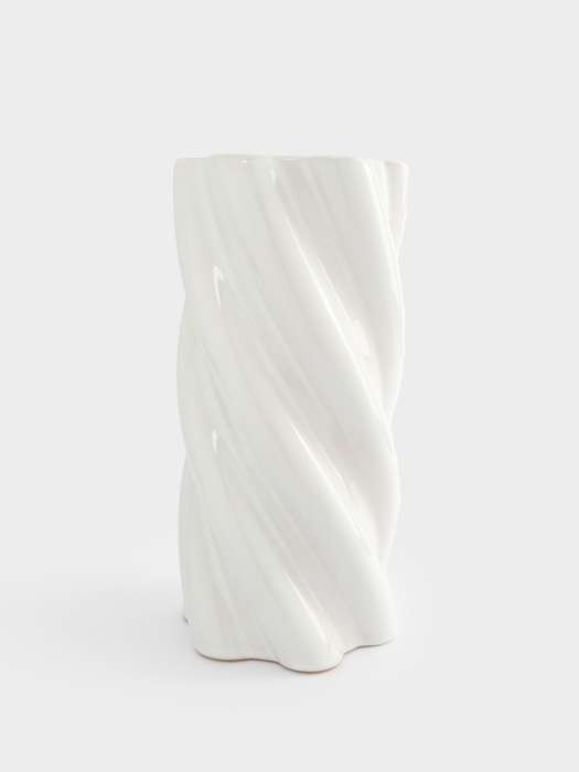 Ваза для цветов, 30 см, керамика, молочно-бежевая, Drapery ANNA LAFARG ANLAF-CVC-270125