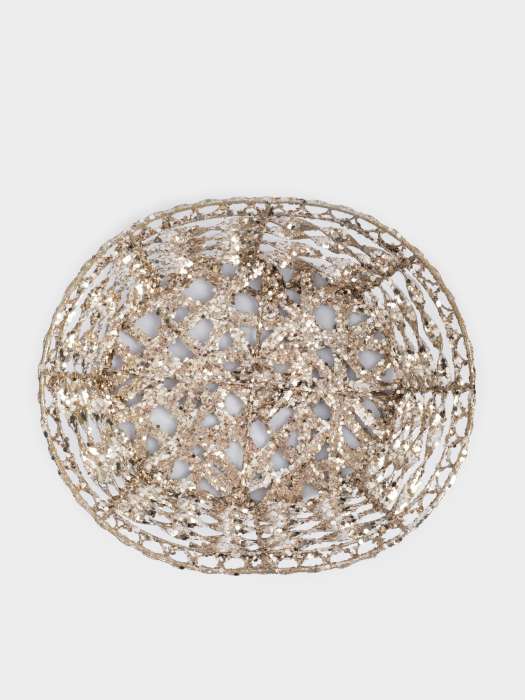 Корзина декоративная, 23х20 см, пластик/металл, овальная, серебристая, Celebration ANNA LAFARG ANLAF-XQ241108