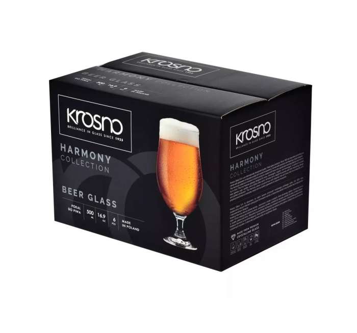 Набор бокалов для пива Krosno Гармония 500 мл, 6 шт KRO-F750594050028730-6