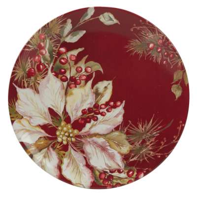 Тарелка обеденная Certified Int. Зимняя радость 27 см, керамика