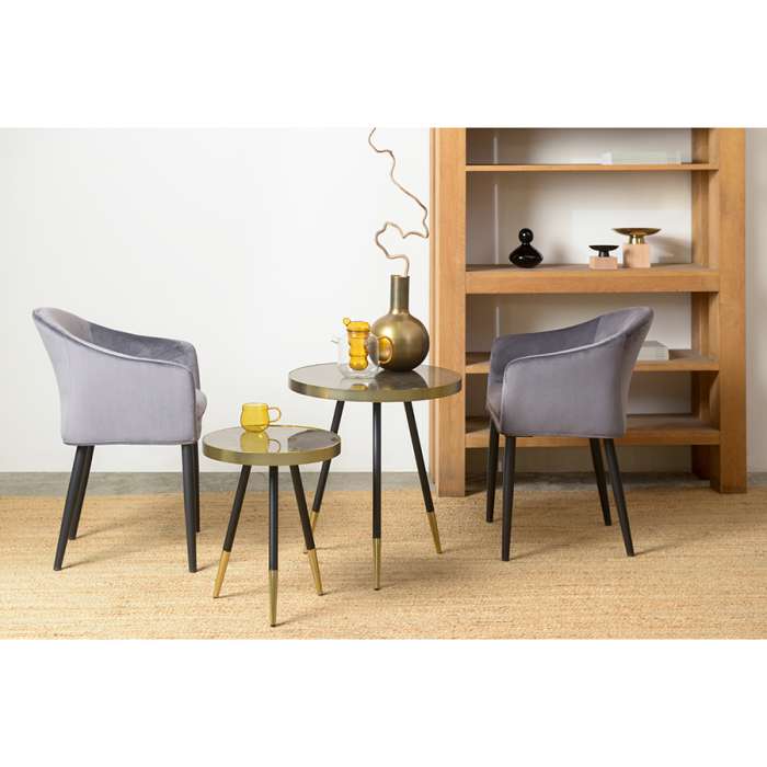 Столик hedda, D40 см, черный/матовое золото Bergenson Bjorn TAI-HD-TBL-MTMRB-GLD-40