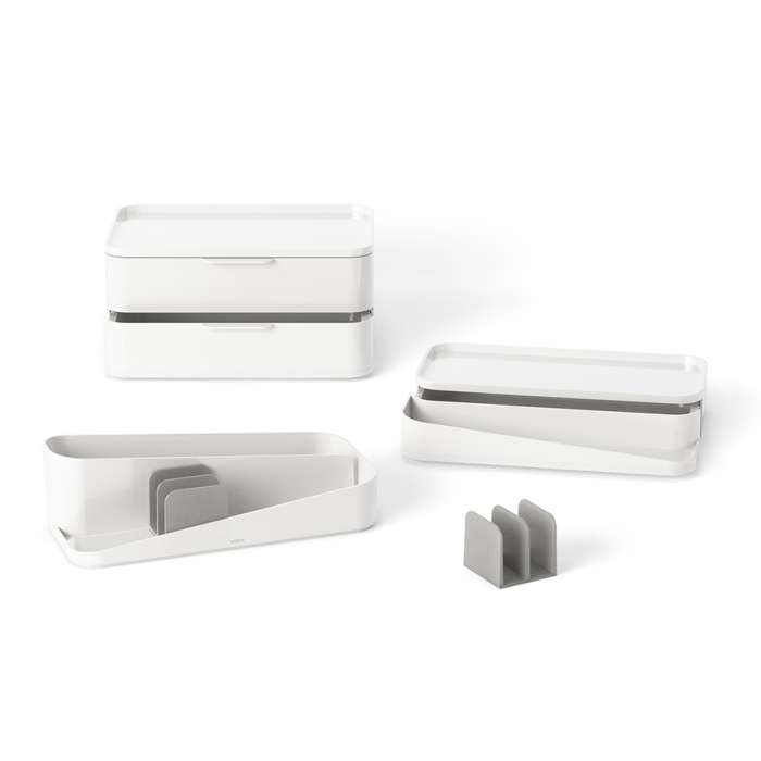 Органайзер-косметичка glam, 27х25 см, белый/серый UMBRA 1019198-910