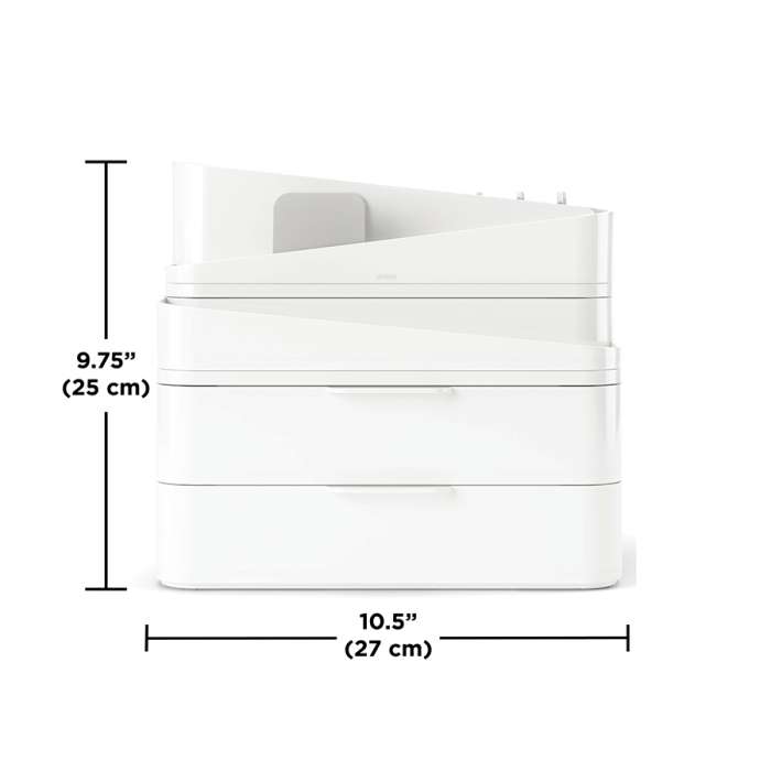 Органайзер-косметичка glam, 27х25 см, белый/серый UMBRA 1019198-910