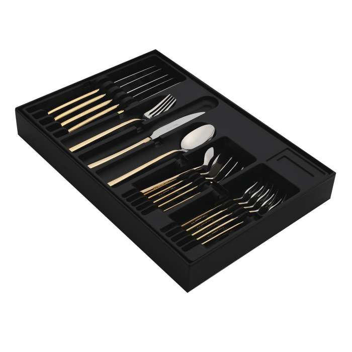 Набор десертных приборов BAHAMA Gold 18 шт HISAR H58033