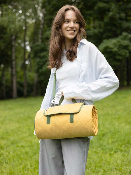 Плед для пикника и отдыха на пляже smart picnic, горчичный Smart Solutions SS0000317