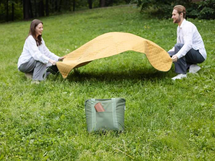 Плед для пикника и отдыха на пляже smart picnic, горчичный Smart Solutions SS0000317