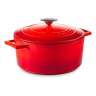 Кастрюля с крышкой LAVA d24 см, 4,5 л, чугун, красная,  LV Y TC 24 K1 R