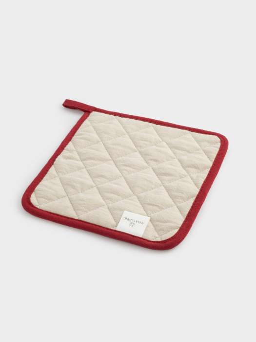 Прихватка, 20x20 см, хлопок, серо-бежевая, Олень в шарфе, Deer ANNA LAFARG ANLAF-SKW25-1PH