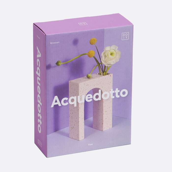 Ваза для цветов одинарная acquedotto, 22 см, розовая DOIY DYVASAC1P