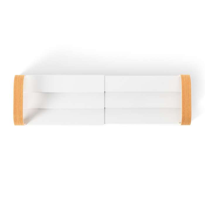 Полка для специй трехъярусная раздвижная bellwood, белая/натуральное дерево UMBRA 1019934-668