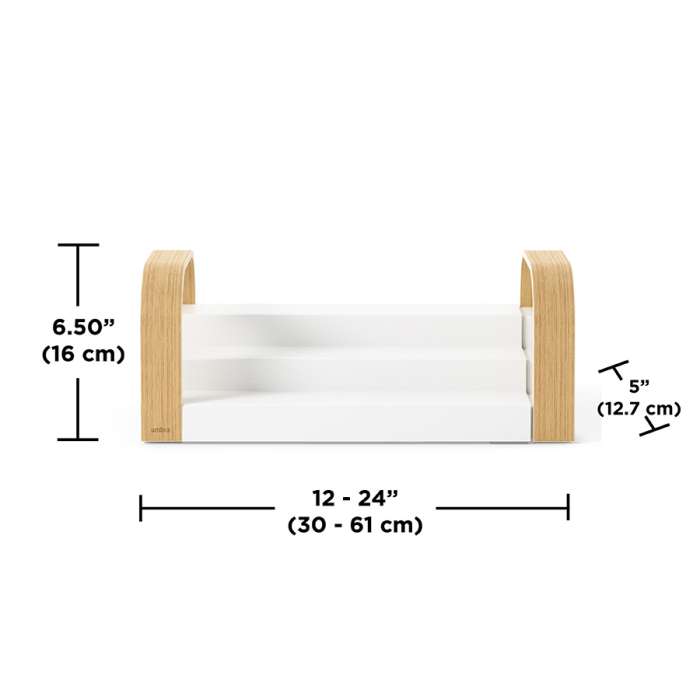 Полка для специй трехъярусная раздвижная bellwood, белая/натуральное дерево UMBRA 1019934-668