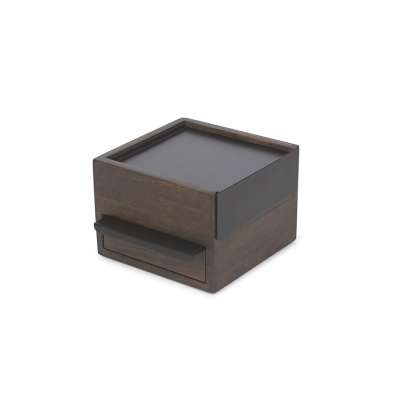 Шкатулка stowit mini, черная/орех UMBRA 1005314-048