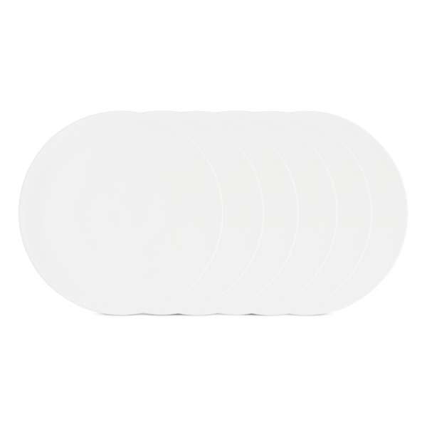 Набор тарелок обеденных Decor de table Плиссе 28,1 см, 6 шт, фарфор костяной, п/к