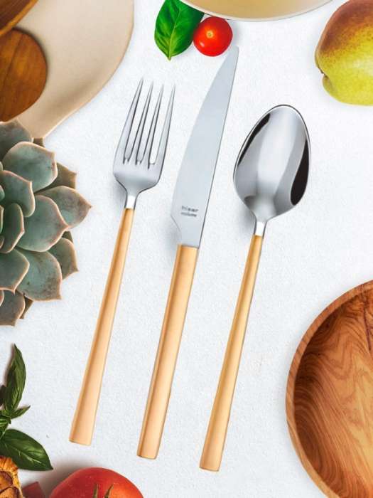 Набор десертных приборов MILANO GOLD 18 шт HISAR H50933