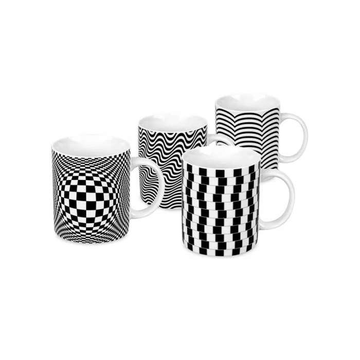 Набор из 4 кружек "Оптические иллюзии" KONITZ 11 5 002 2028
