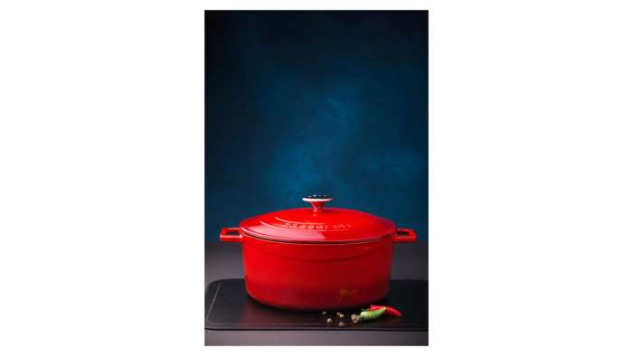 Кастрюля с крышкой LAVA d28 см, 6,7 л, чугун, красная LV Y TC 28 K1 Red