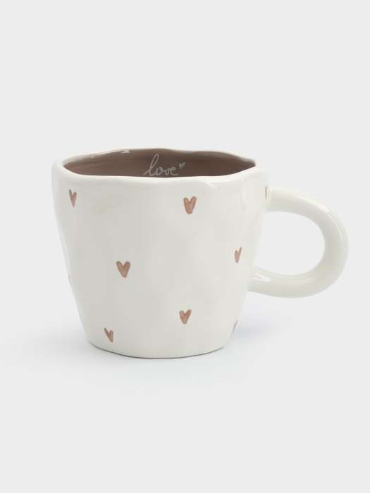 Кружка, 400 мл, керамика, молочная, Сердца, Empathy ANNA LAFARG ANLAF-27
