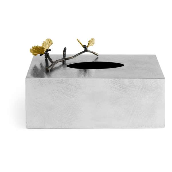 Салфетница Michael Aram Бабочки Гинкго 22х12х12 см, латунь, сталь нержавеющая