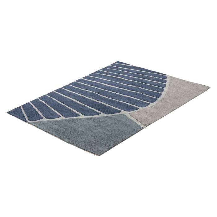 Ковер из хлопка с рисунком tea plantation серого цвета из коллекции terra, 160х230 см Tkano TK22-DR0011