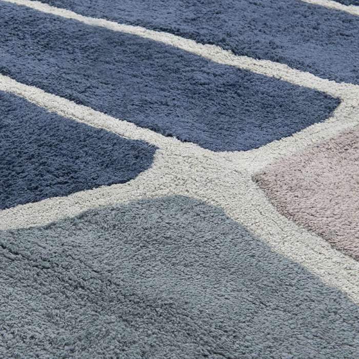 Ковер из хлопка с рисунком tea plantation серого цвета из коллекции terra, 160х230 см Tkano TK22-DR0011