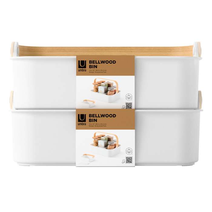 Органайзер bellwood, 37х27 см, белый/натуральное дерево UMBRA 1019942-668