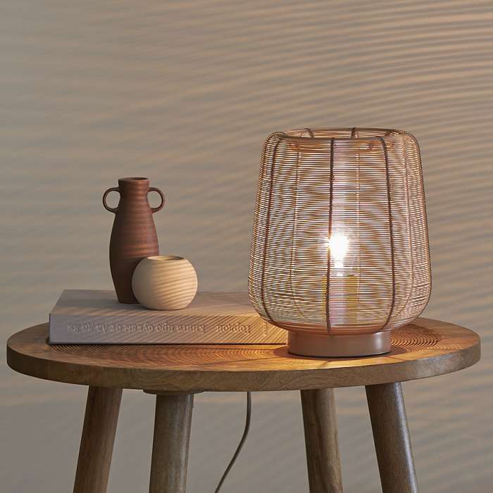 Лампа настольная vinger, D22х26 см, бежевая Bergenson Bjorn BB0000712