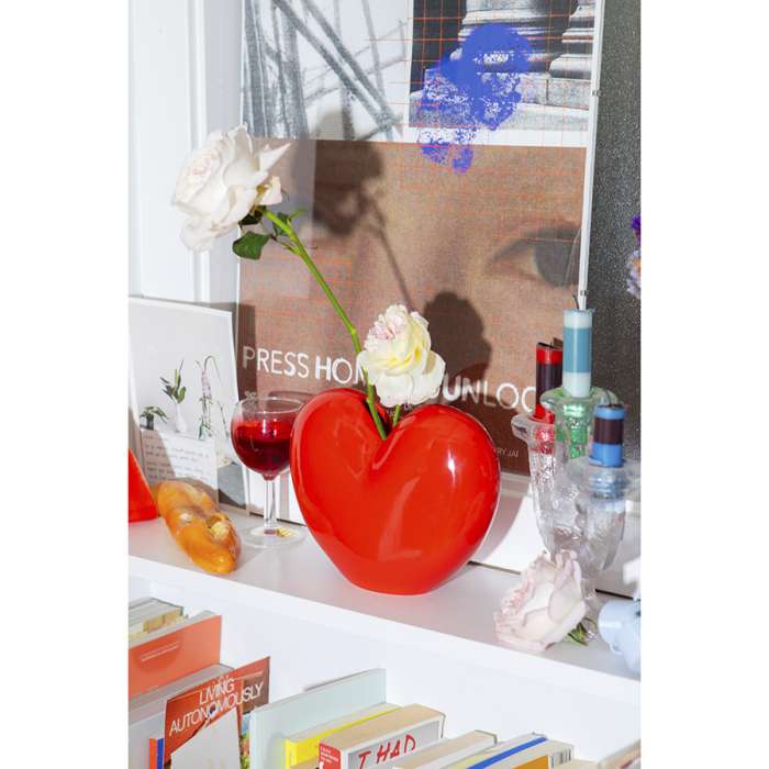 Ваза для цветов love, 15,5 см, красная DOIY DYVASHERE
