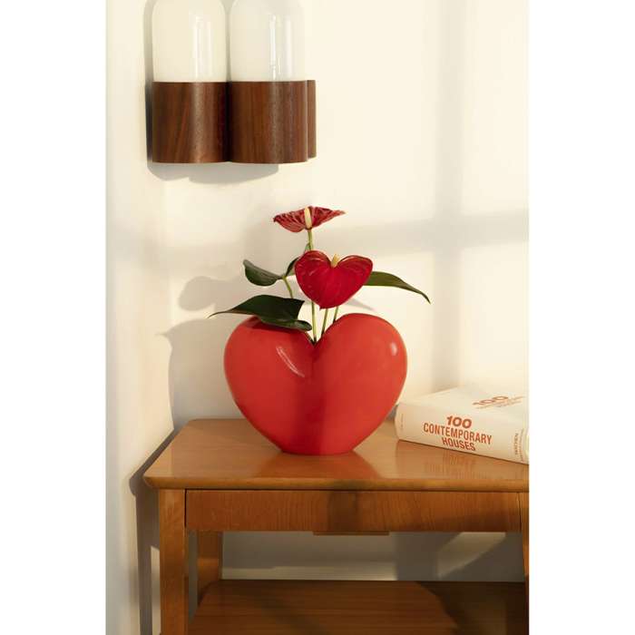 Ваза для цветов love, 15,5 см, красная DOIY DYVASHERE