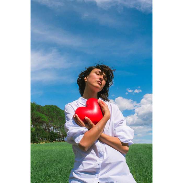 Ваза для цветов love, 15,5 см, красная DOIY DYVASHERE