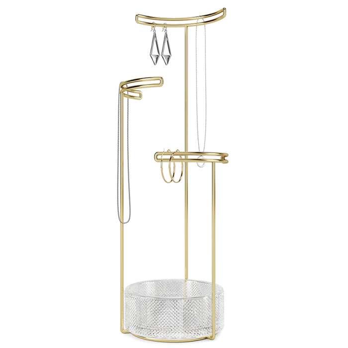 Держатель для украшений tesora, стекло/латунь UMBRA 1014862-104