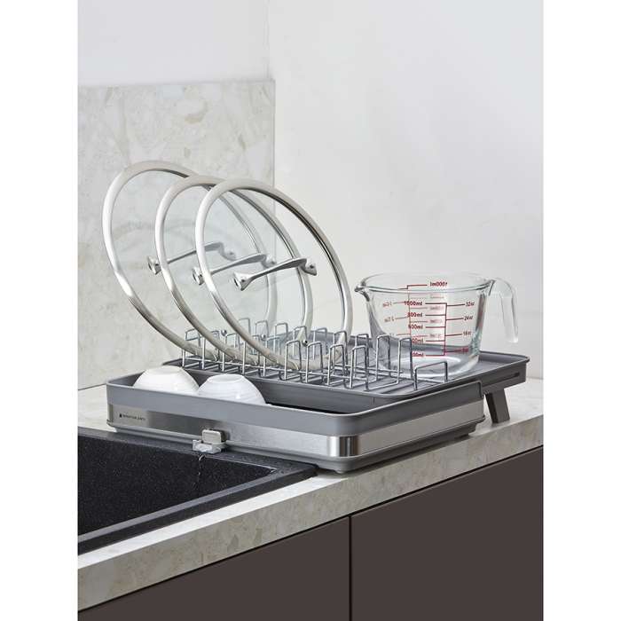 Сушилка для посуды atle раздвижная большая, серая Smart Solutions SS000012