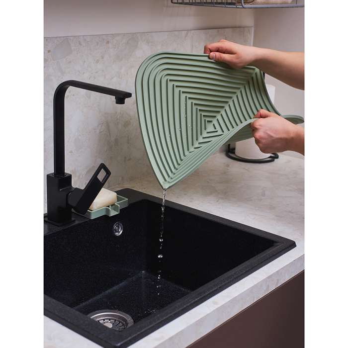 Коврик для сушки посуды dry flex, 34,6х44,6 см, шалфей Smart Solutions SS0000259