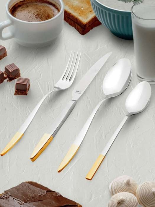 Набор десертных приборов MERCURY GOLD 18 шт HISAR H55333