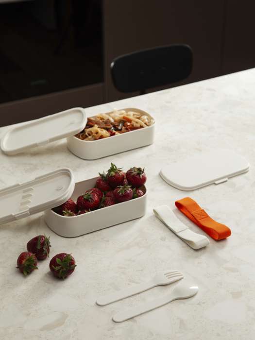 Ланч-бокс с приборами food time, 1 л, молочный Smart Solutions SS0000320