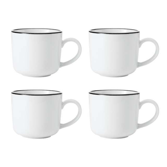 Набор из 4 кружек фарфор Mikasa Limestone 360 мл Kitchen Craft MKLSMUGPK4