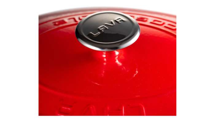 Литая чугунная утятница с крышкой красная 23x29см, 4,7л LAVA LV O TC 29 K1 Red LV O TC 29 K1 R