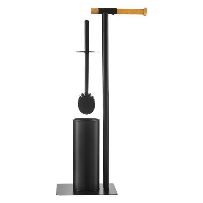 Держатель для туалетной бумаги с ершиком mats, черный Bergenson Bjorn Bath HF-MTS-HLD-MT-BM-BLK