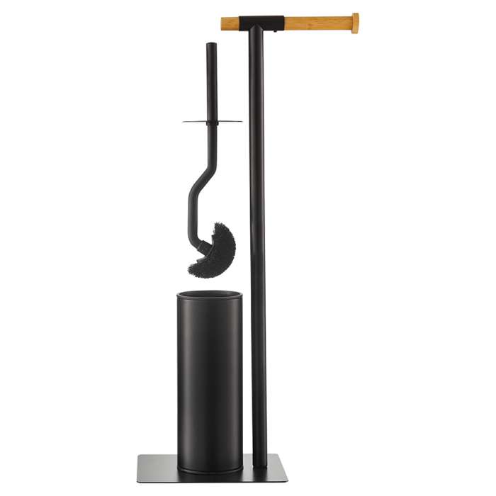 Держатель для туалетной бумаги с ершиком mats, черный Bergenson Bjorn Bath HF-MTS-HLD-MT-BM-BLK