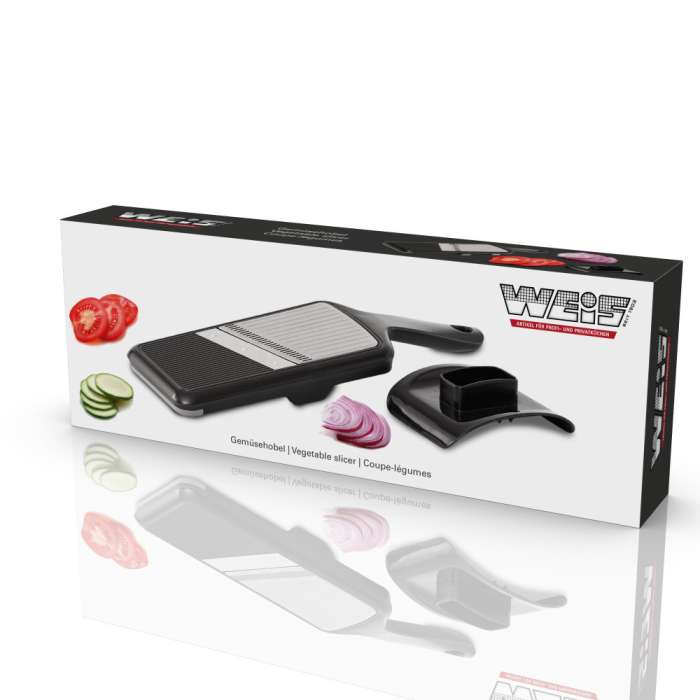 Терка-шинковка с держателем Weis 2-4 мм толщина нарезки, 31х11 см, сталь нержавеющая, пластик W-19620