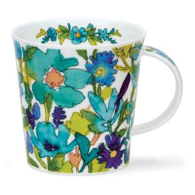 Кружка Dunoon Цветочный душ Кернгорм 480 мл, фарфор костяной, голубые цветы