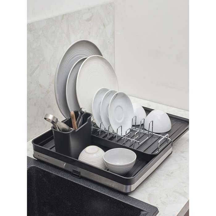 Сушилка для посуды atle раздвижная большая, черная Smart Solutions SS000014