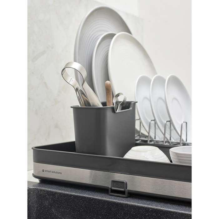 Сушилка для посуды atle раздвижная большая, черная Smart Solutions SS000014