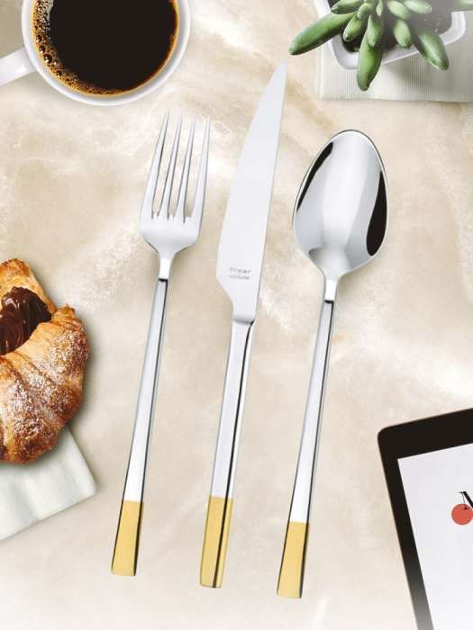 Набор десертных приборов MILANO GOLD 18 шт HISAR H55033