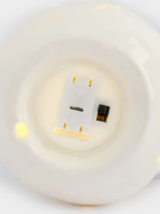 Статуэтка с подсветкой, 15 см, фарфор P, бело-голубая, Снеговик, Snowfall ANNA LAFARG ANLAF-YH19B039