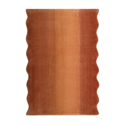 Ковер из шерсти over horizon терракотового цвета из коллекции trendy ruffles, 60х90 см Tkano TK25-DR0002
