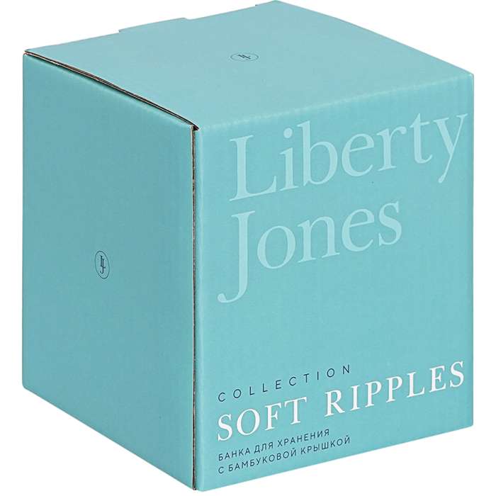 Банка для хранения с крышкой из каучукового дерева soft ripples, dual glazing, 750 мл Liberty Jones LJ000019